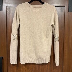 Zadig & Voltaire Cici Patch sweater with gold stars worn twice Tan Small